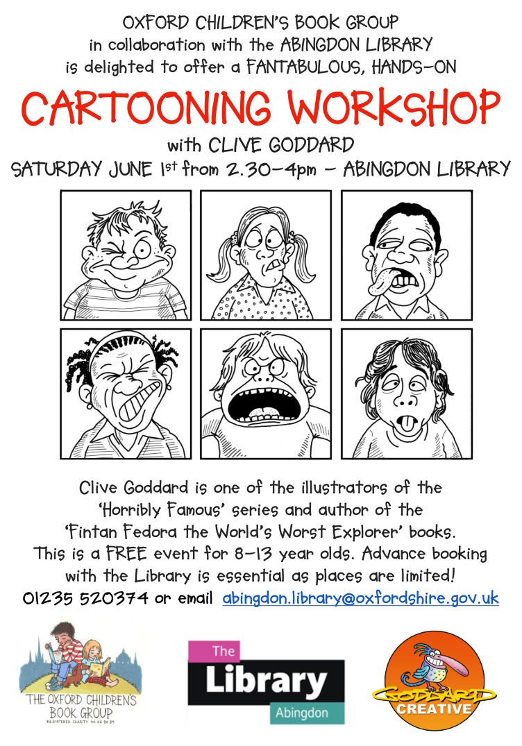 Clive Goddard Cartooning Workshop flyer
